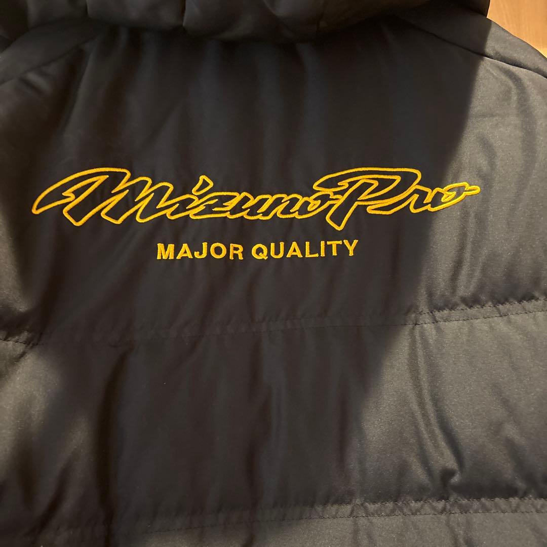 MIZUNOPRO メジャークオリティダウンコート黒ベンチコートＯサイズ