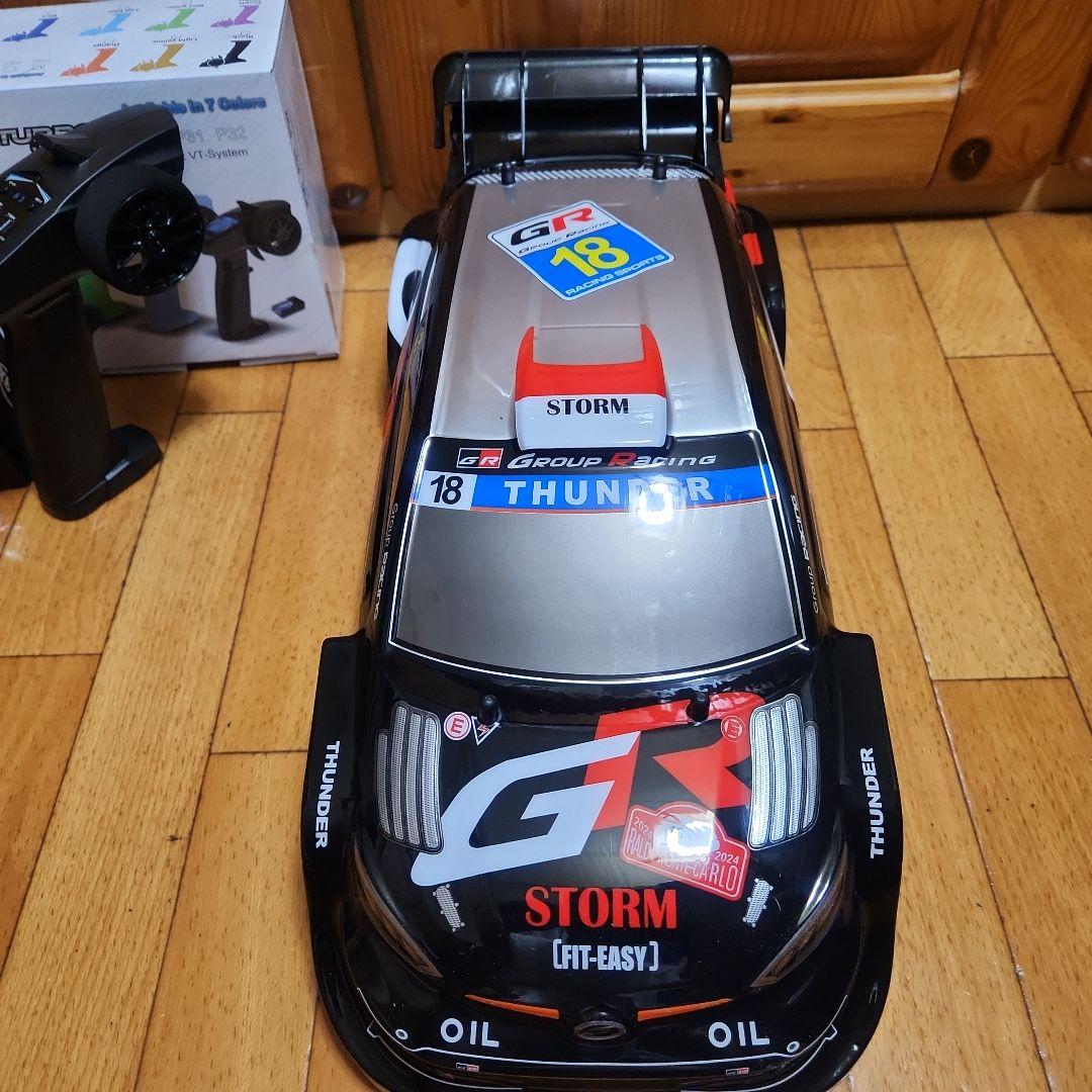 タミヤ ドリフト ラジコン フルセット　TT02　黒　ラリー　ボディ　tt01②