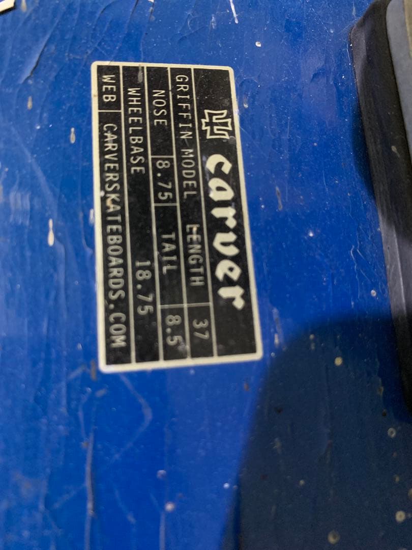 carver Griffin サーフスケートボード　シリアルプレート付き