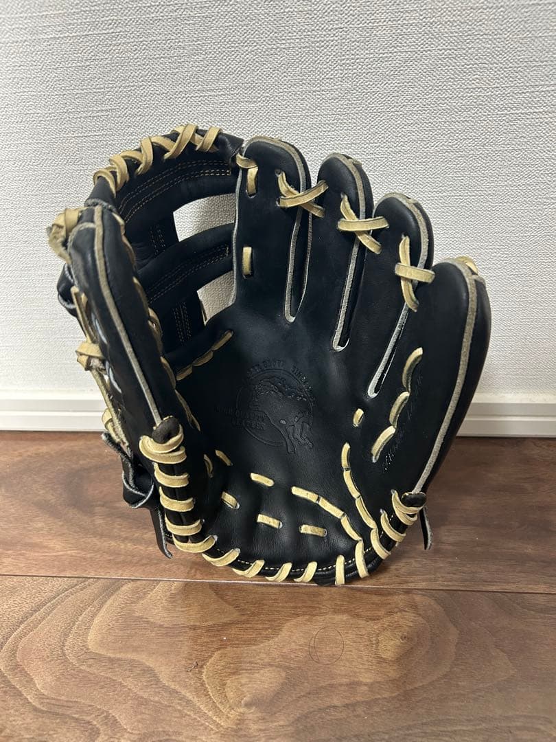 【美品】SSK 硬式内野手用 ブラック×キャメル