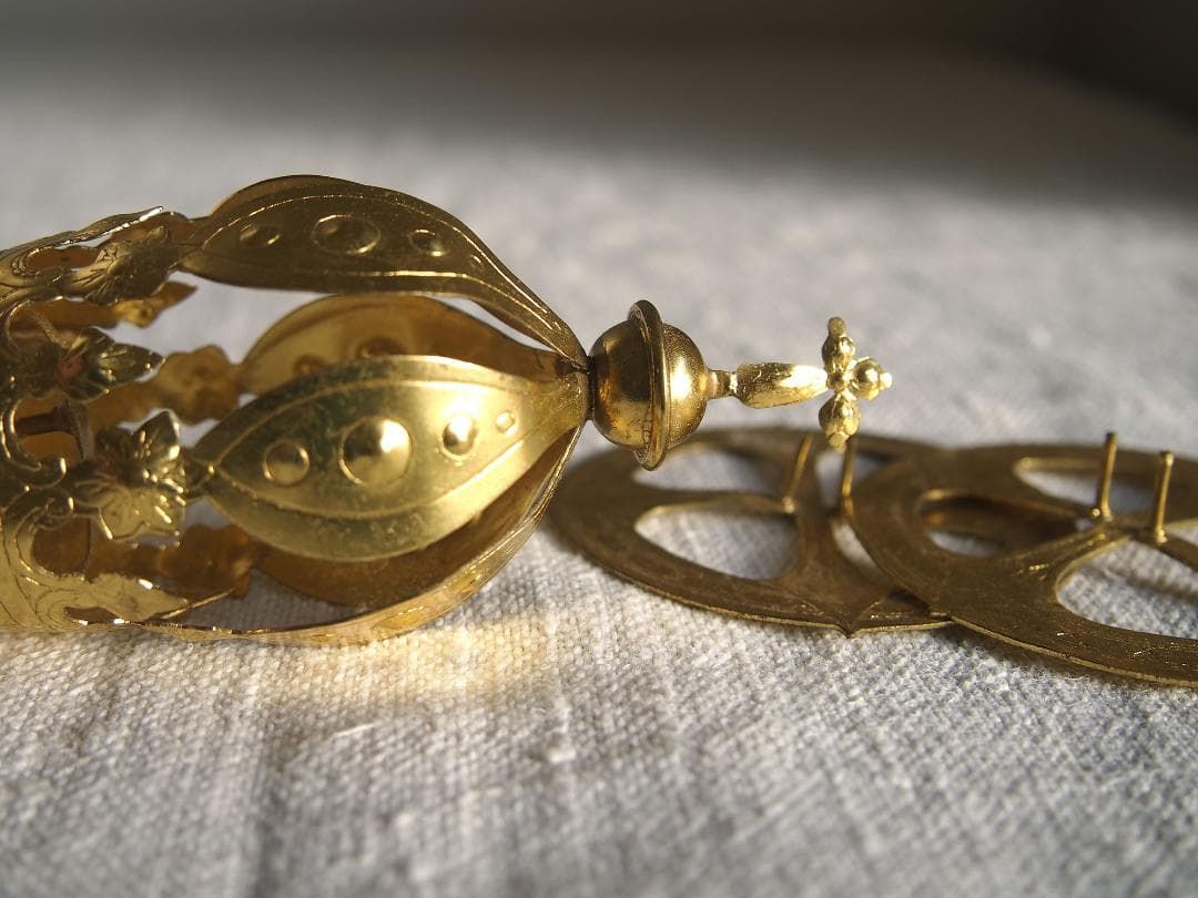 聖人像のための王冠 光輪 ３点クラウン カトリック彫像用/K376