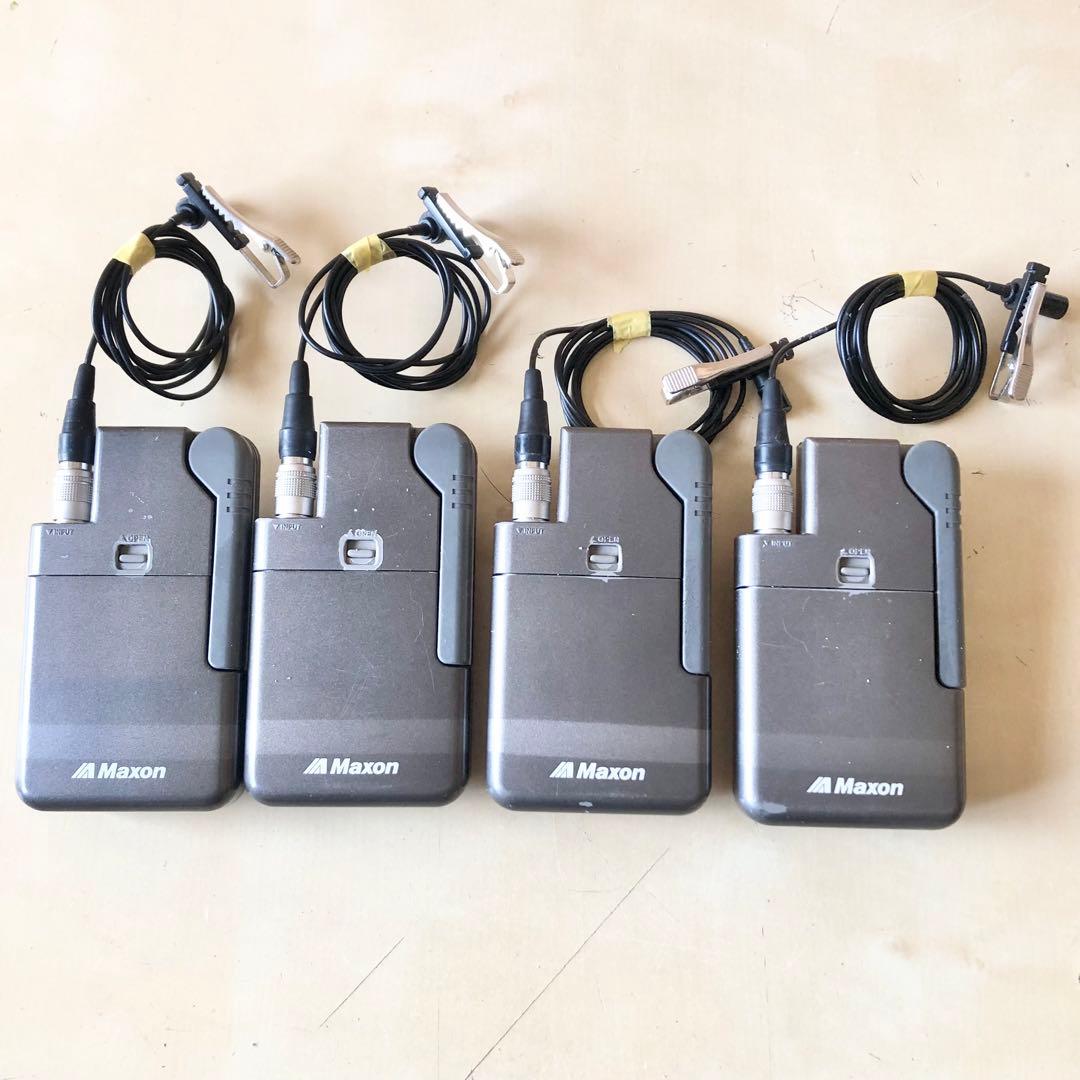 Maxon T8B ワイヤレストランスミッター ピンマイク付 4台セット