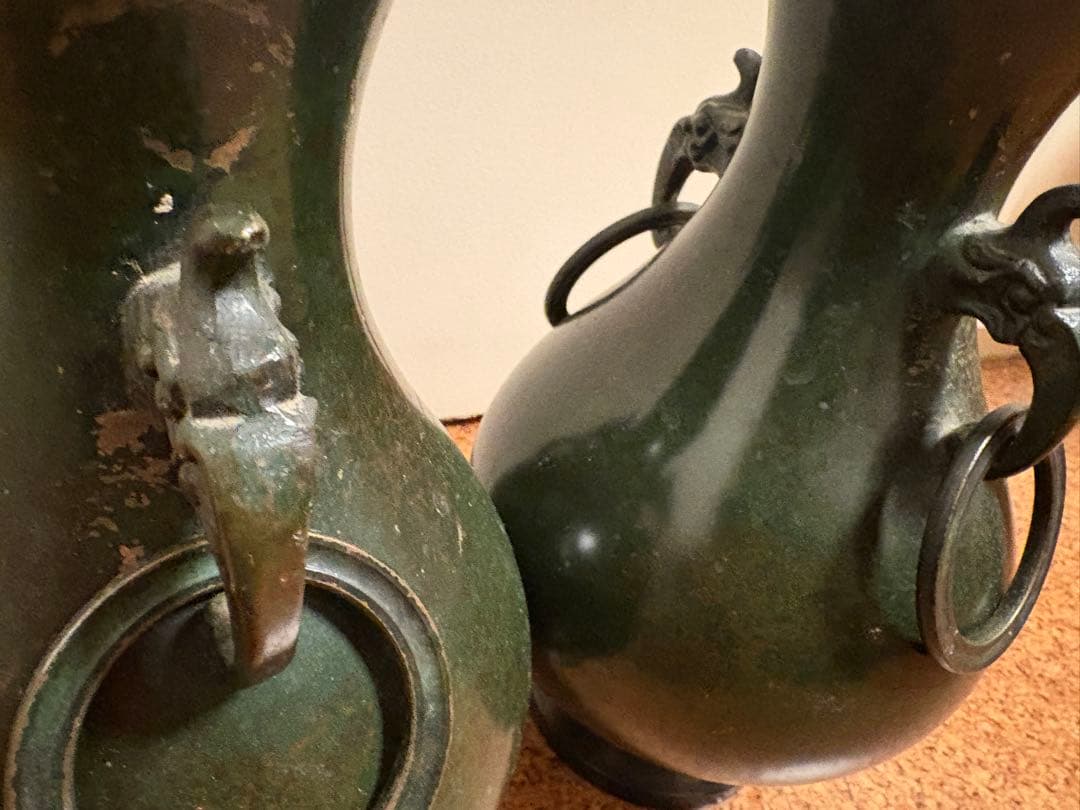 花瓶　骨董、銅製