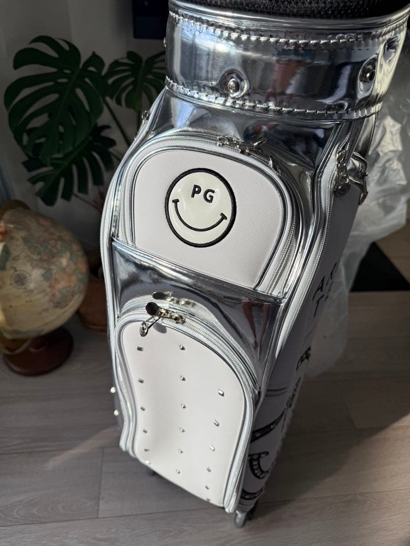 PEARLY GATES キャディバッグ ホワイト/シルバー