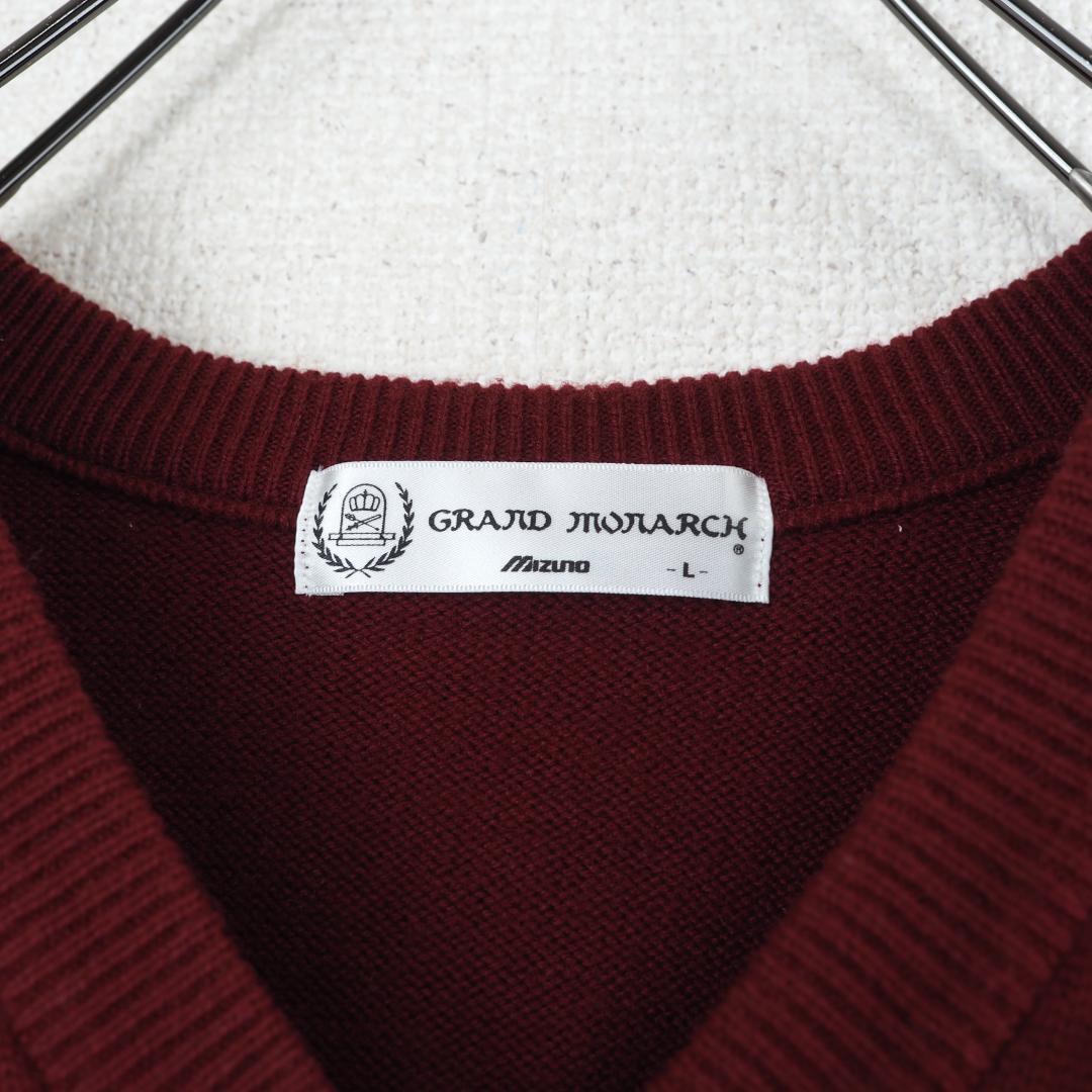 H268*MIZUNO ミズノ☆グランドモナーク☆ゴルフ☆ニット☆セーター☆赤