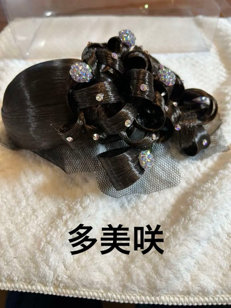 多美咲　ヘアドレス雫型 ダークブラウン カールヘアアクセサリー