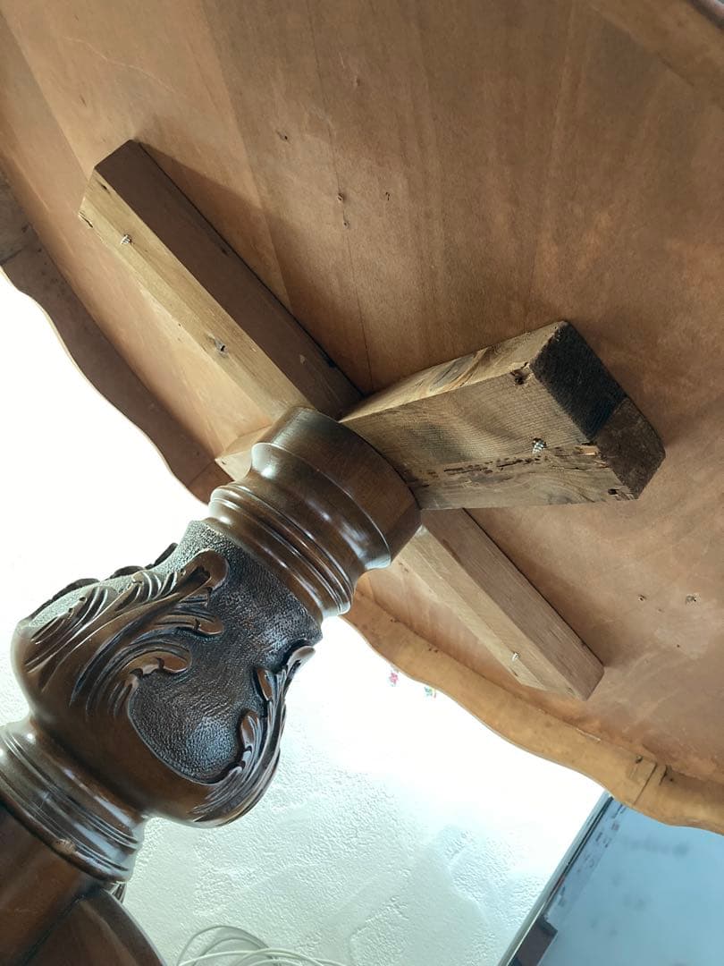 アンティーク　ラウンド　ダイニング　テーブル　イギリス　マホガニー