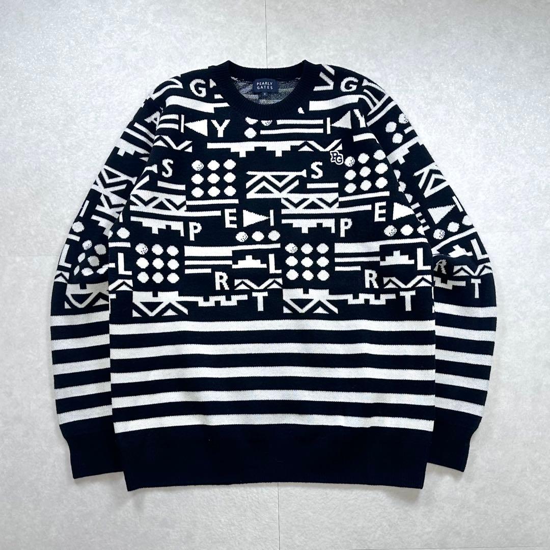 PEARLY GATES 2022年 ジャガードニット 総柄 サイズ6