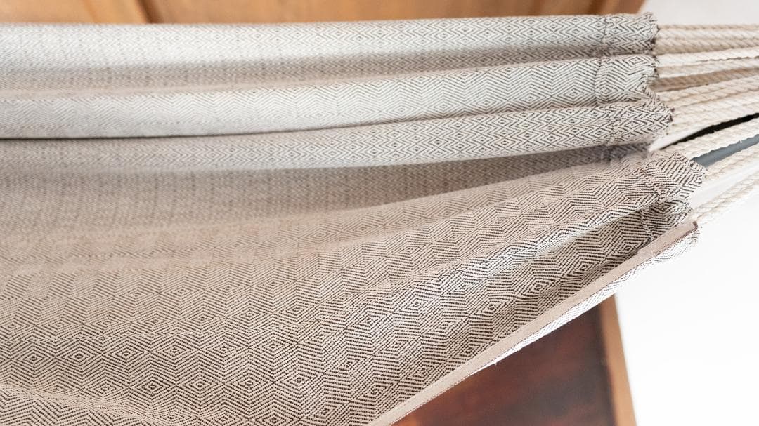 【１回使用のみ】susabi ダブルハンモック ブラウン×ブラックスタンド