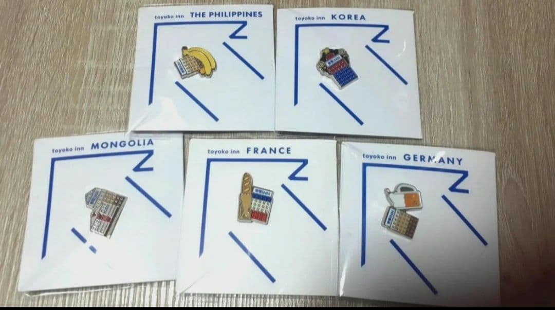 東横インご当地バッチ 海外5種類