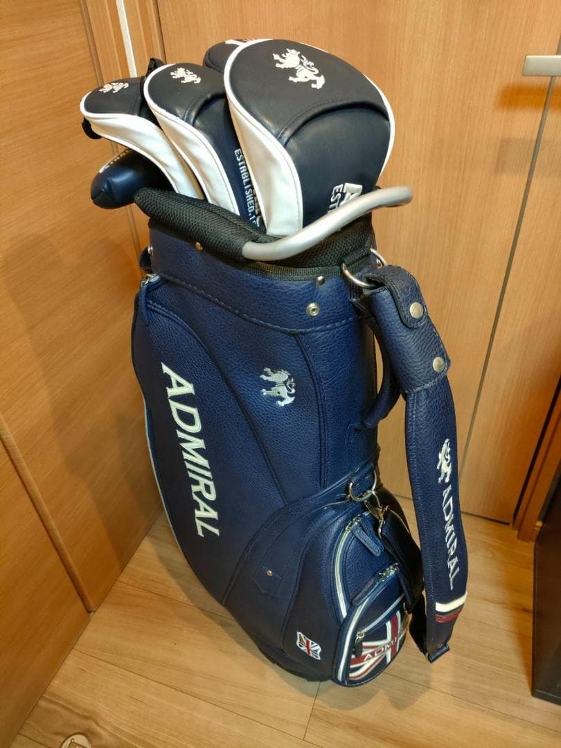 【Admiralセット美品】キャディバッグ・ヘッドカバー・ポーチ・マーカー