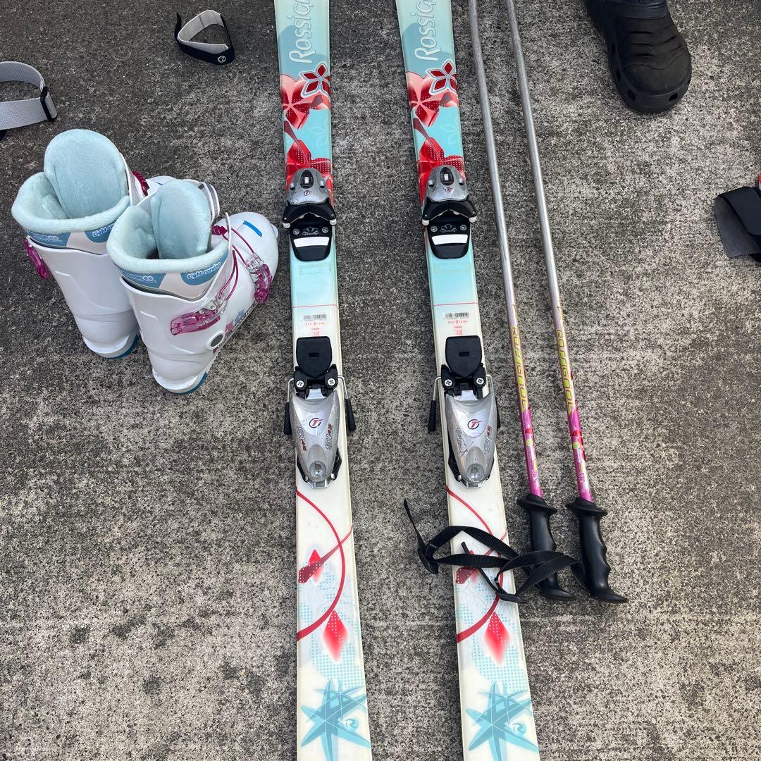 ロシニョール　Rossignol スキーセット ホワイト/ブルー　140 キッズ