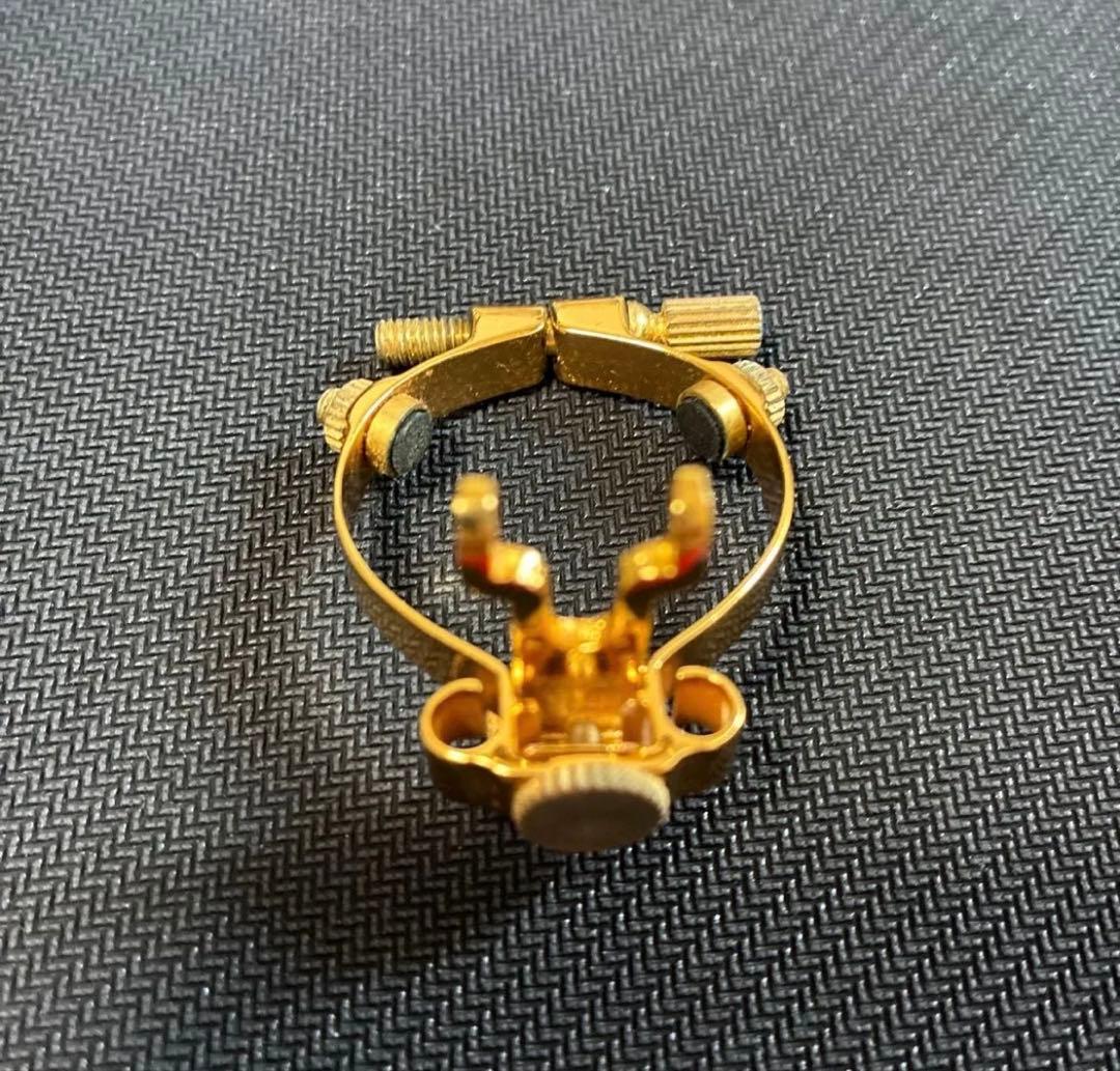 JLV アルトサックスリガチャー 24金メッキ