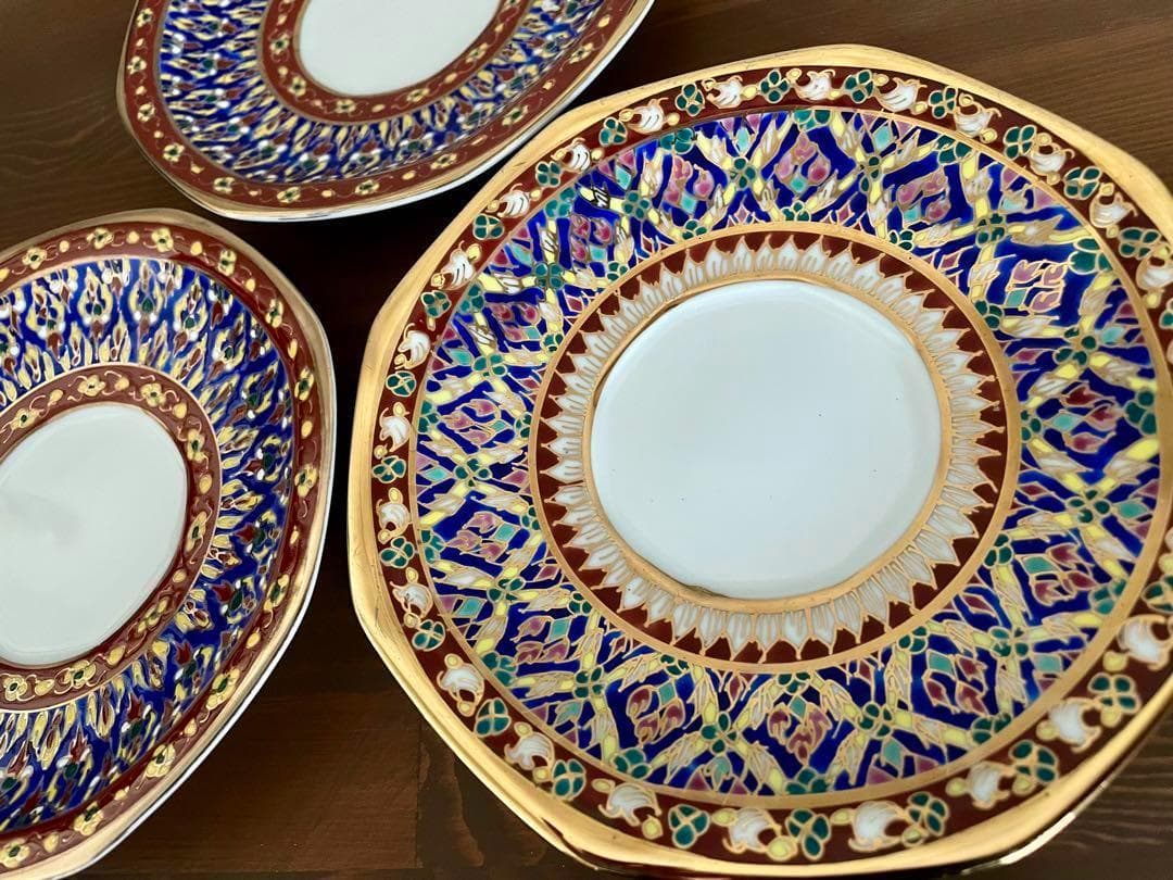 未使用 ベンジャロン焼 茶器 ティーセット カップ 小物入れ ポット タイ 高級