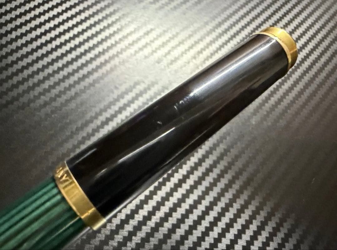極美品 ペリカン 400 緑縞 F 細字 万年筆