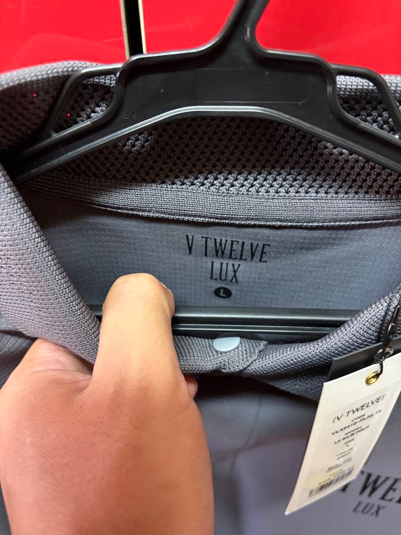 新品タグ付】V12 LUX ゴルフ ポロシャツ L グレー ヴィ・トゥエルヴ