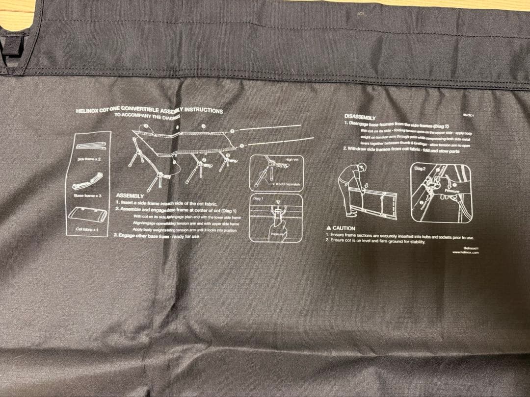 Helinox コットワンコンパーチブル　ブラック