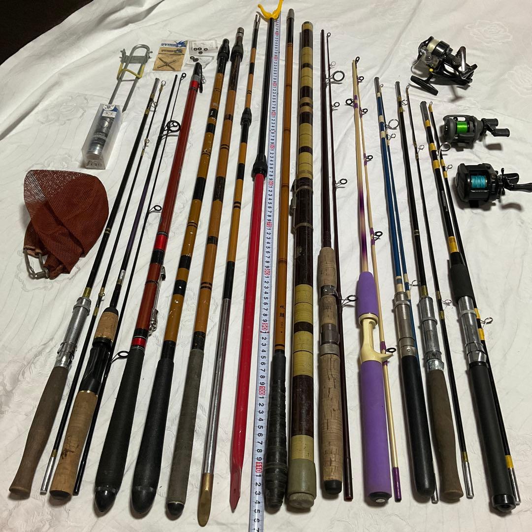 釣り具まとめ売り、リール竿、ルアー竿、投げ竿、リール各種他
