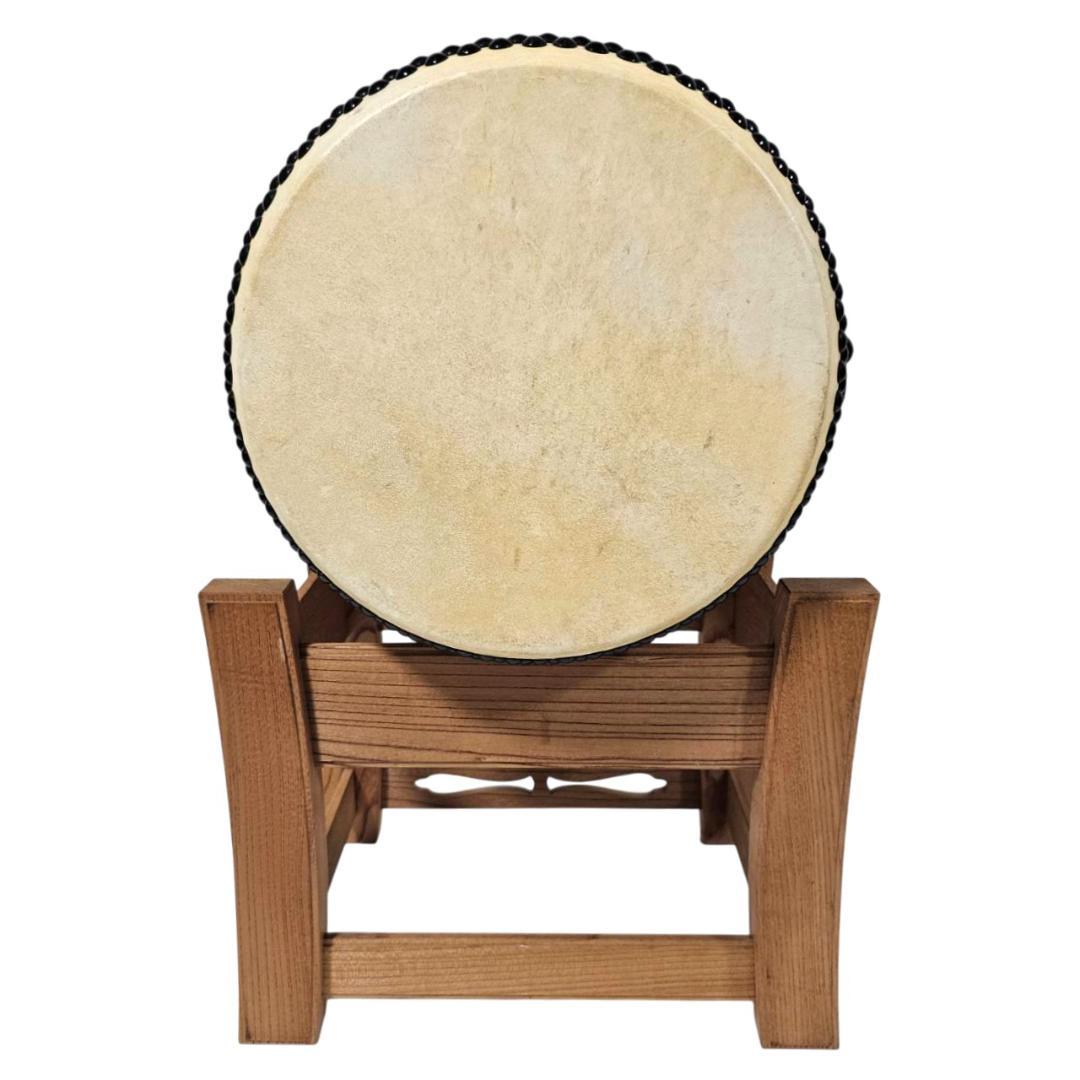 【希少】本欅 宮太鼓 1尺×1尺3寸 堀田新五郎 台バチ付 銘板 長胴太鼓