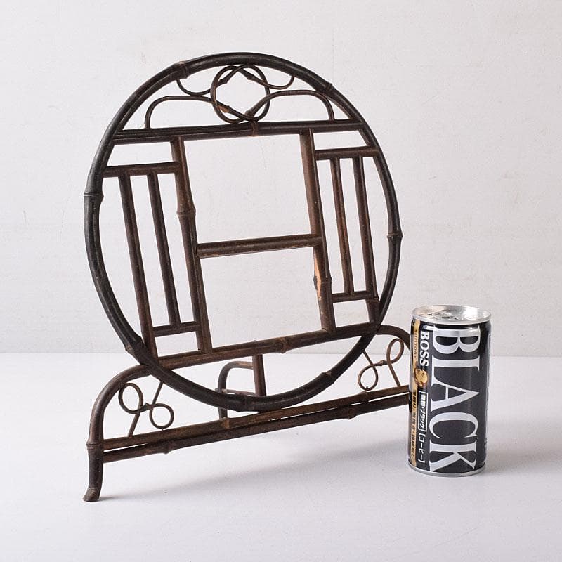 中国　古竹細工　硯屏　床飾　C　R8350