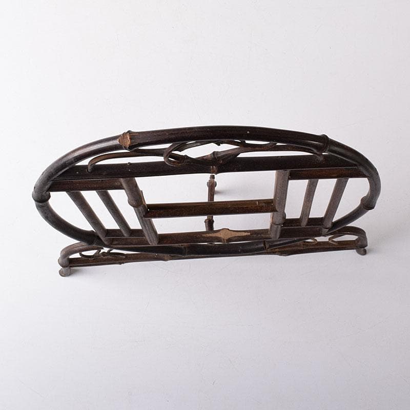 中国　古竹細工　硯屏　床飾　C　R8350