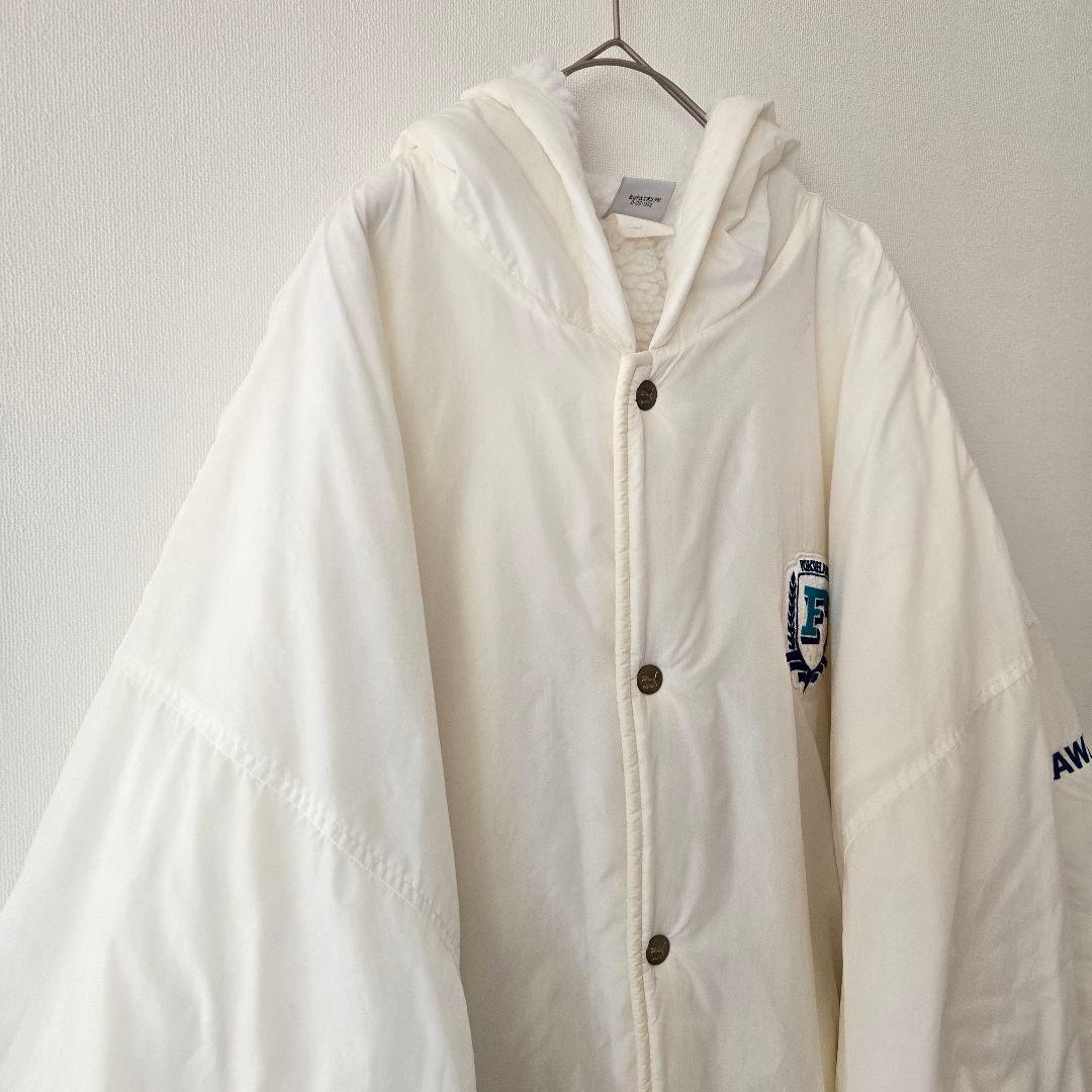 puma プーマ　横浜フリューゲルス ベンチコート 白 Ｌ ヴィンテージ　ロング