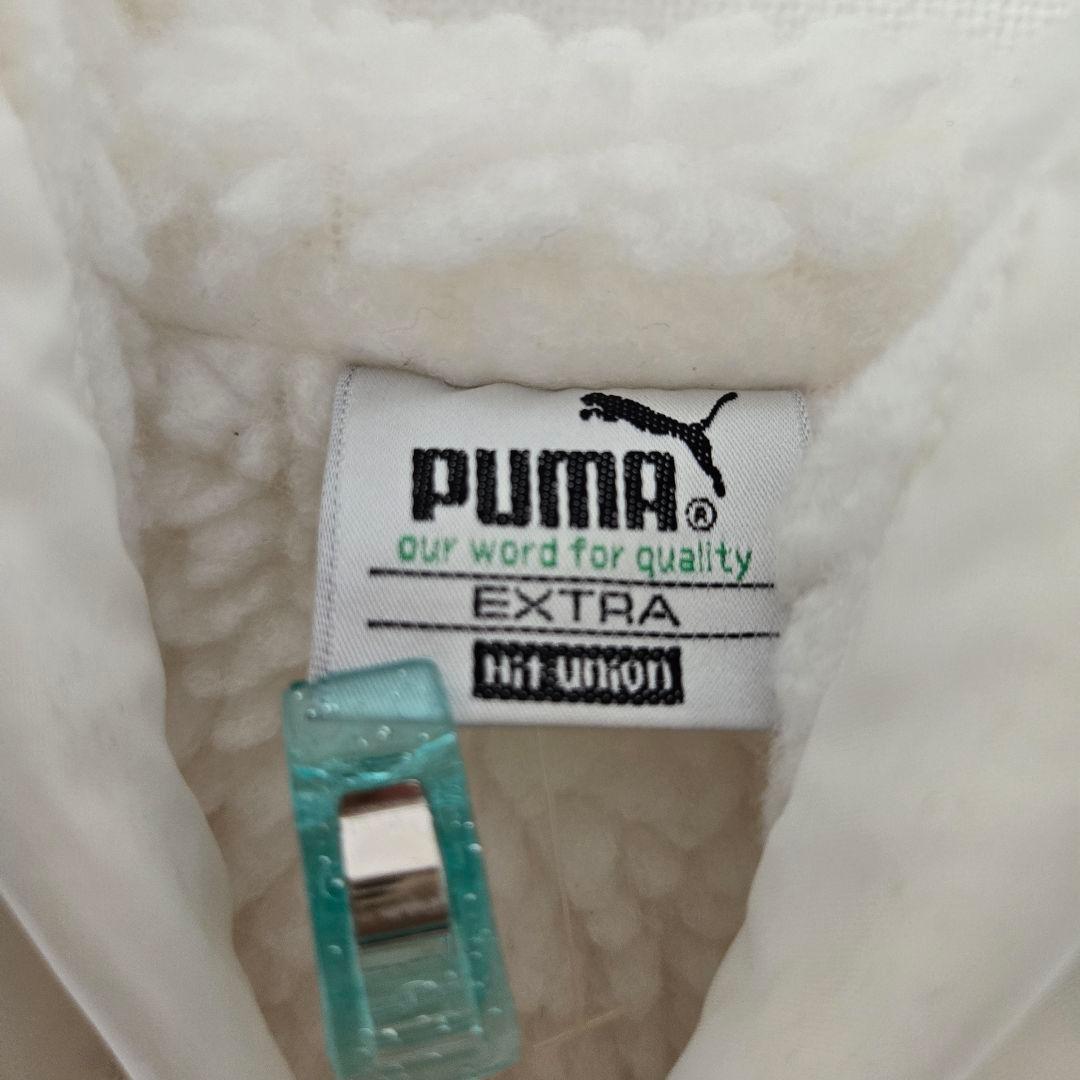 puma プーマ　横浜フリューゲルス ベンチコート 白 Ｌ ヴィンテージ　ロング