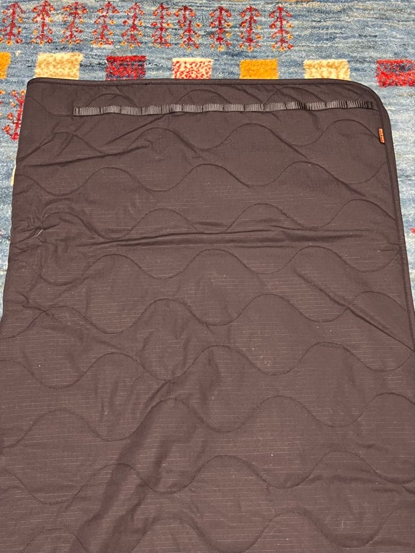 難燃　グリップスワニー キルトブランケット GSA-77 ブラック