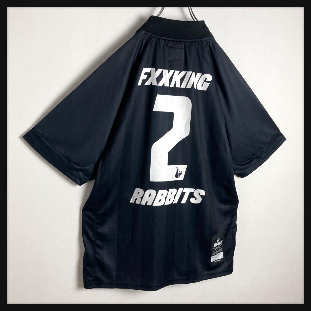 【新品タグ付き】FR2★センターロゴ ゲームシャツ サッカー 即完売L 入手困難