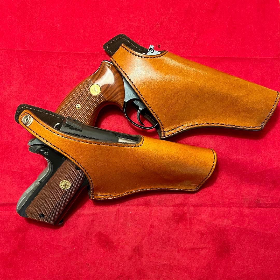 期間限定値下げ　整備済 革製ヒップホルスター オートマチック用　1個
