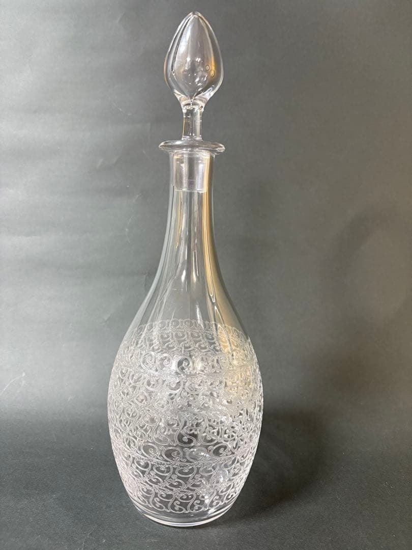 アンティークバカラ最上級グラヴュール装飾リド大型デキャンタ刻印有り。