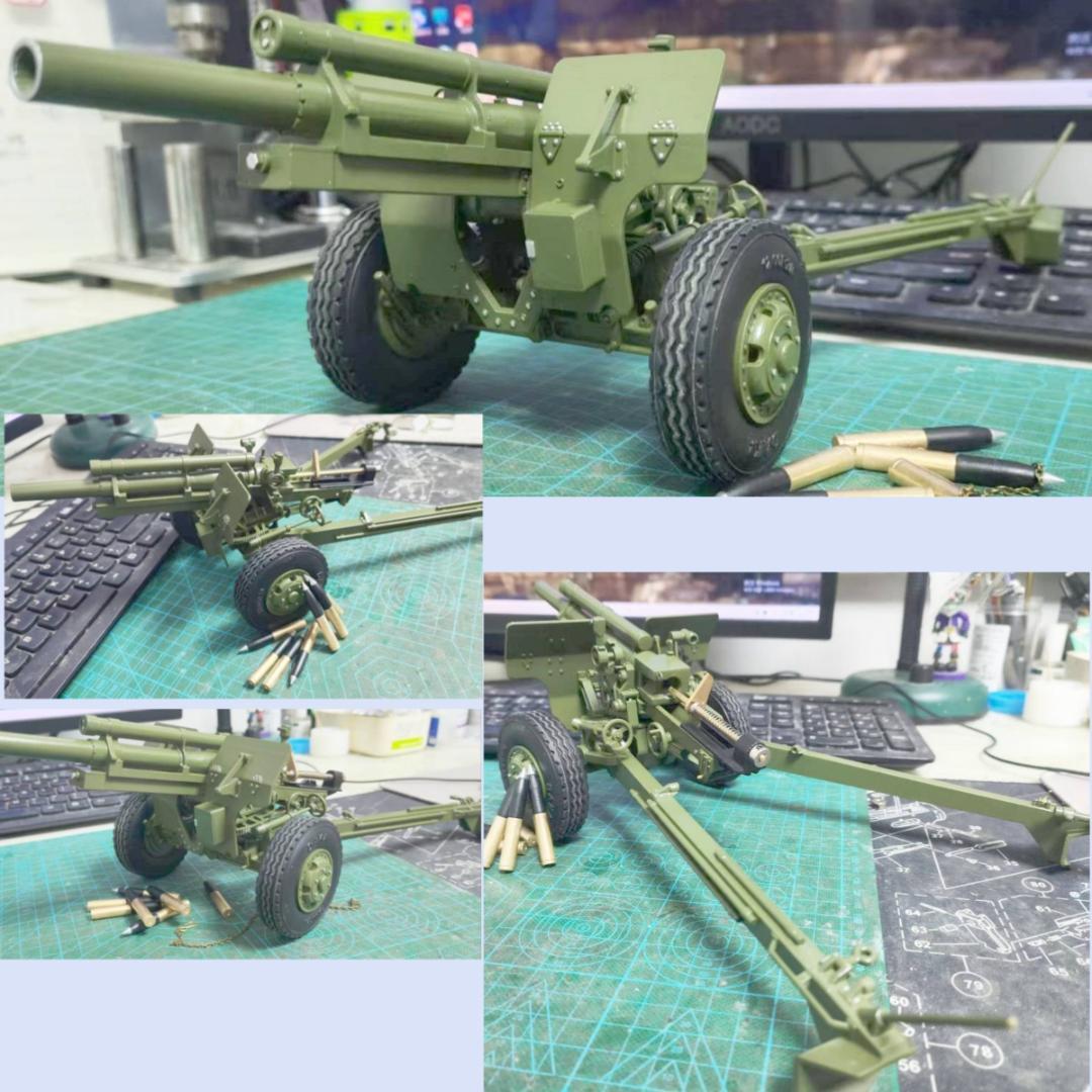 105ｍｍ榴弾砲模型　1/16スケール　手作　新品