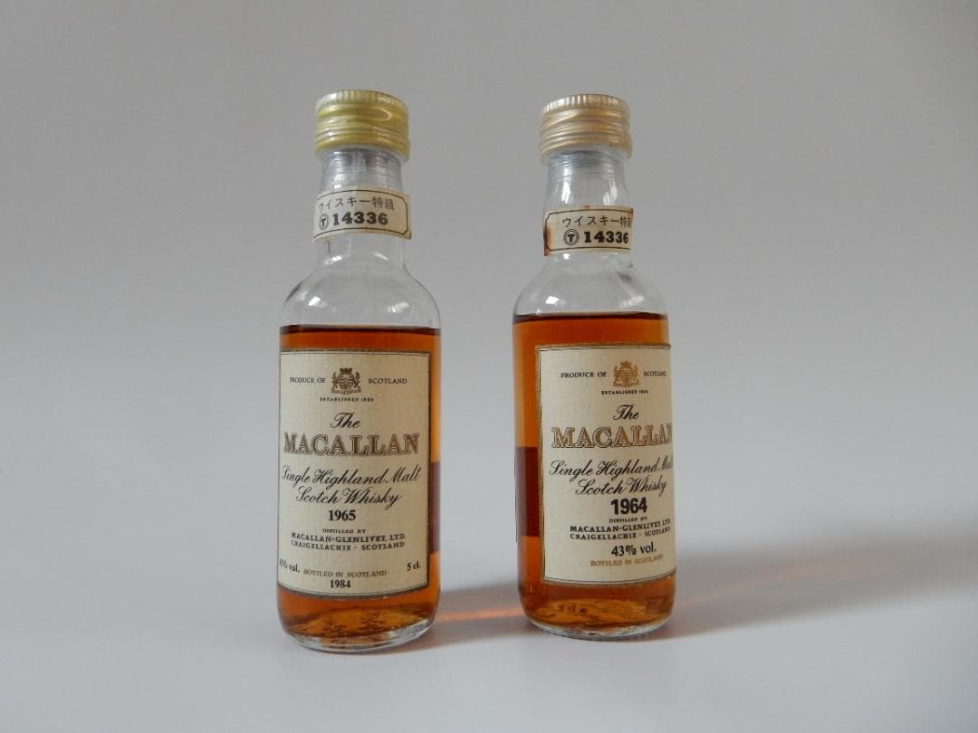 THE　MACALLAN　ザ・マッカラン　ミニボトル　1964・1965　2本