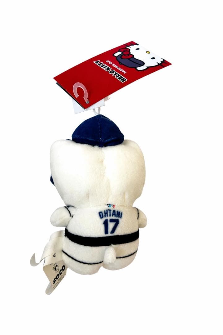 ハローキティー × ドジャース 大谷翔平 背番号 17 フック付き 高さ12cm