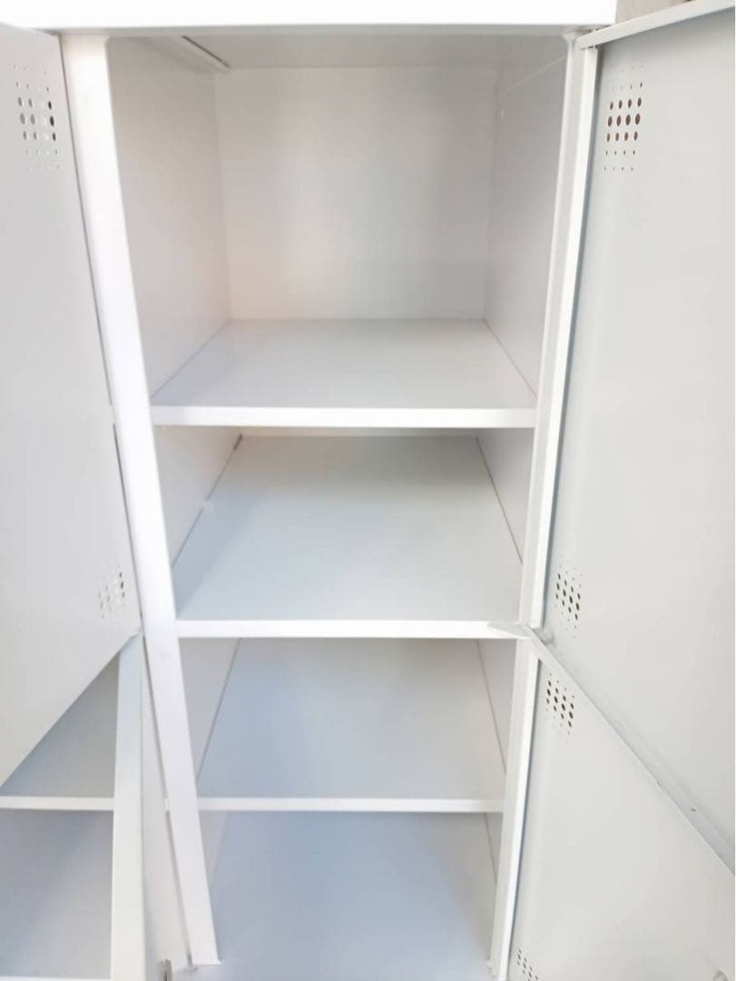 6人用ロッカー　鍵　スペアキー付き　スチール　幅90cm 高さ88.5cm