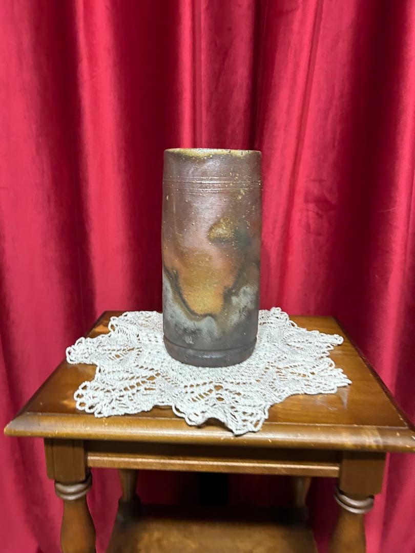 藤原和　作　備前焼　花瓶