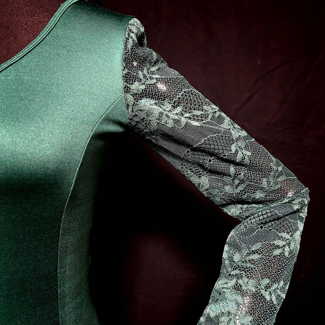 社交ダンス★ジャンティGH ドレス★ビリヤードグリーン★サイズM★新品未使用品