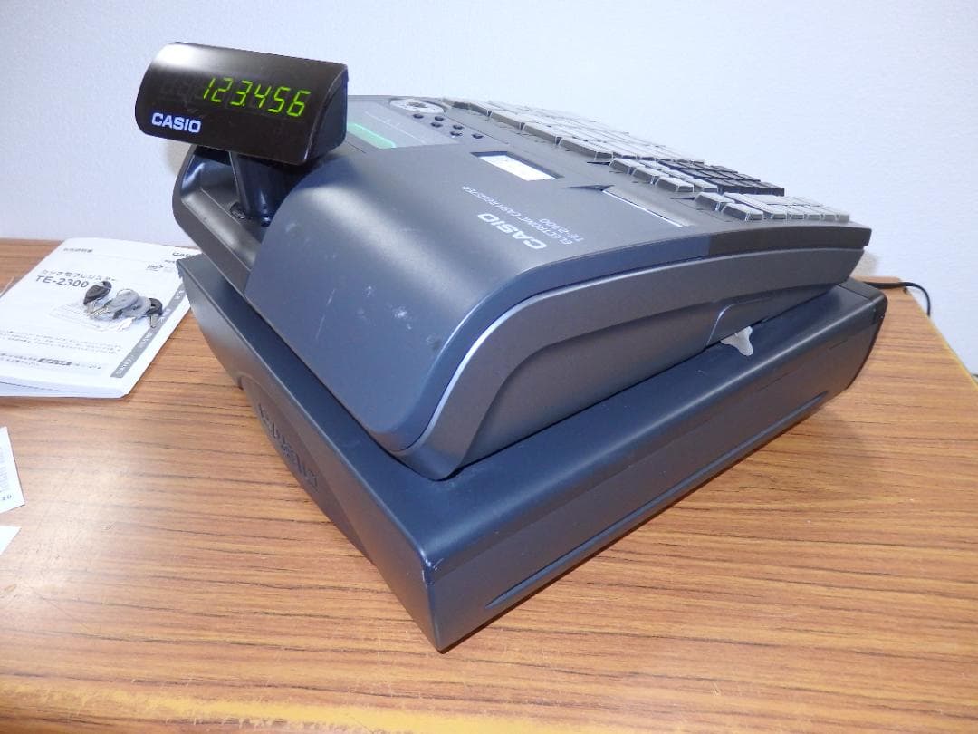 6110 設定無料 CASIO TE-2300 電子レジスター 15部門