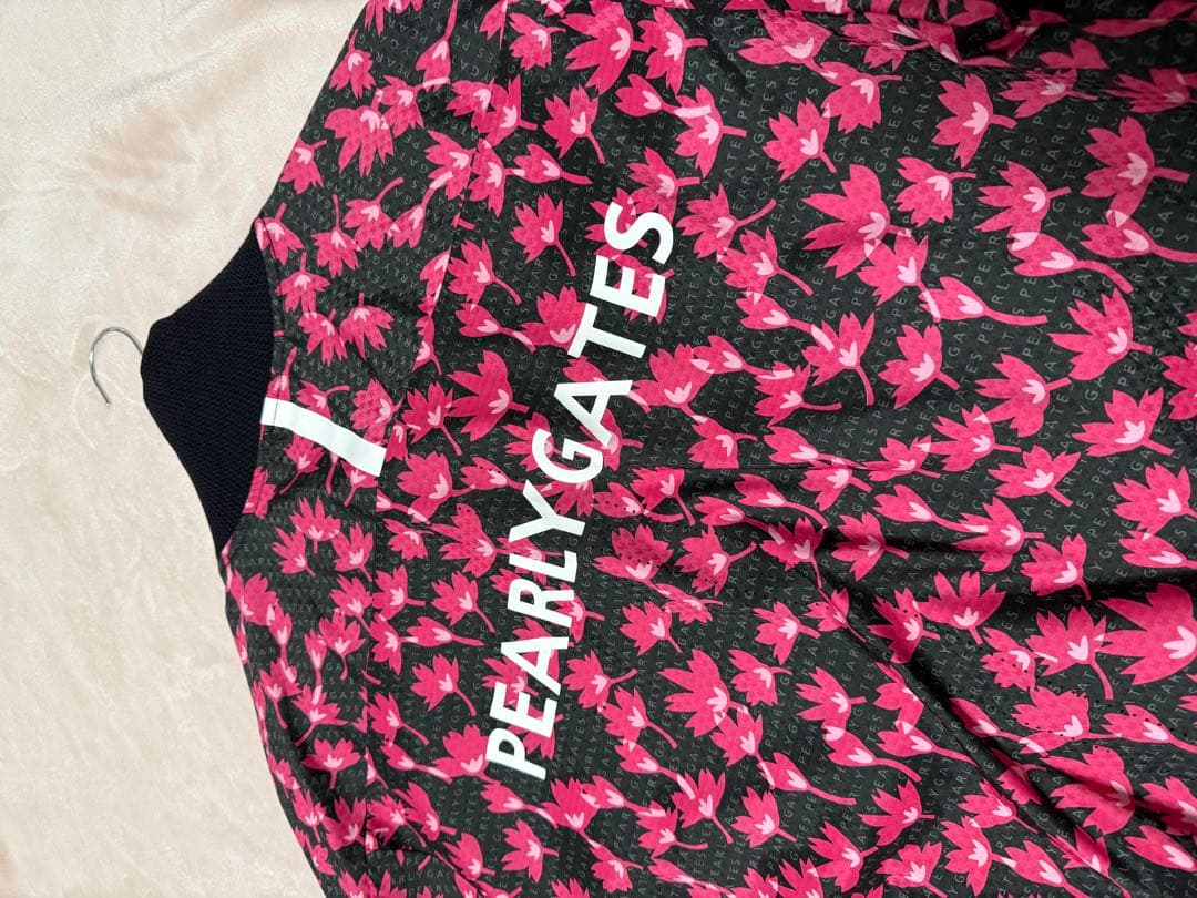 Pearly Gates 花柄　桜　ナイロンジャケット&キャップ　サイズ6