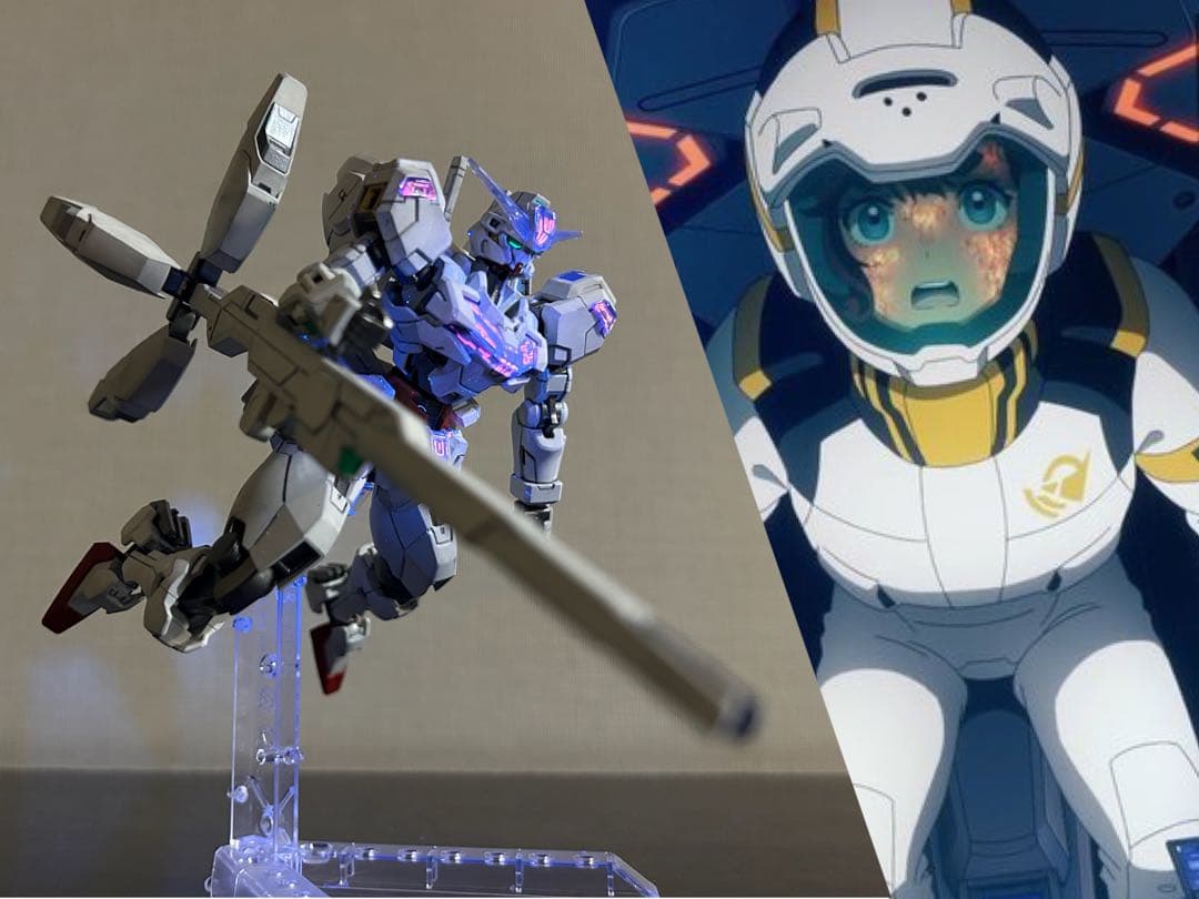 塗装済完成品 HG ガンダムキャリバーン & エアリアル改修型　姉妹ゲンカセット