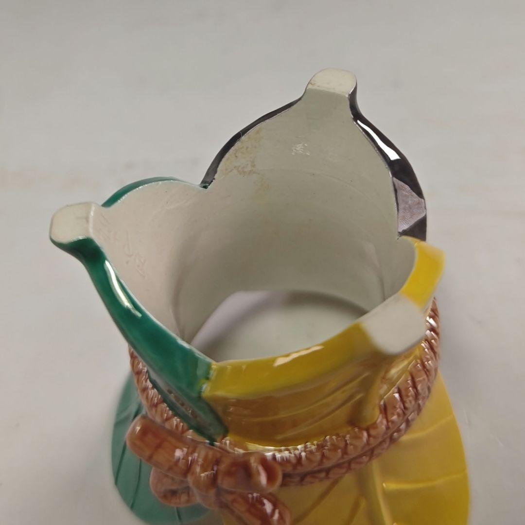 ウ270 蓋置『中村翠嵐』『交趾焼　三ツ葉　蓋置　共箱』茶道具