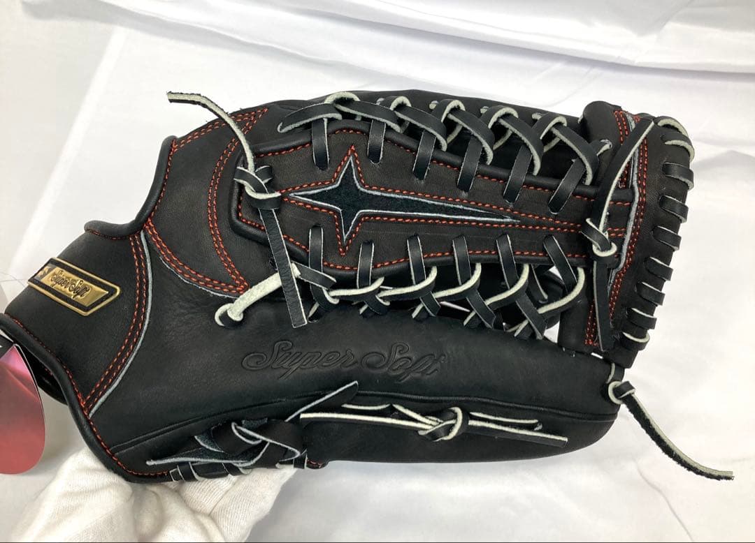 3586N9パ 未使用 SSK グローブ 軟式野球 外野手 右投げ ブラック