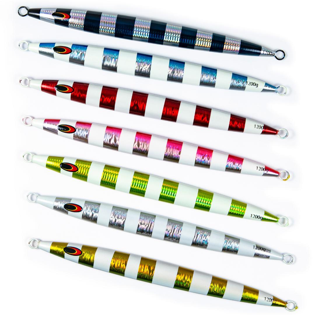メタルジグ１２００ｇ３５．７ｃｍ ７色７本セット　新品　送料無料