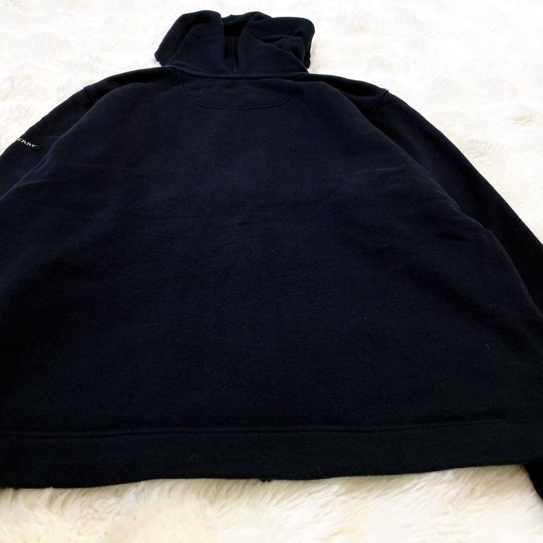 【大きいサイズ】バーバリー ゴルフ ノバチェック パーカー ネイビー ホース刺繍