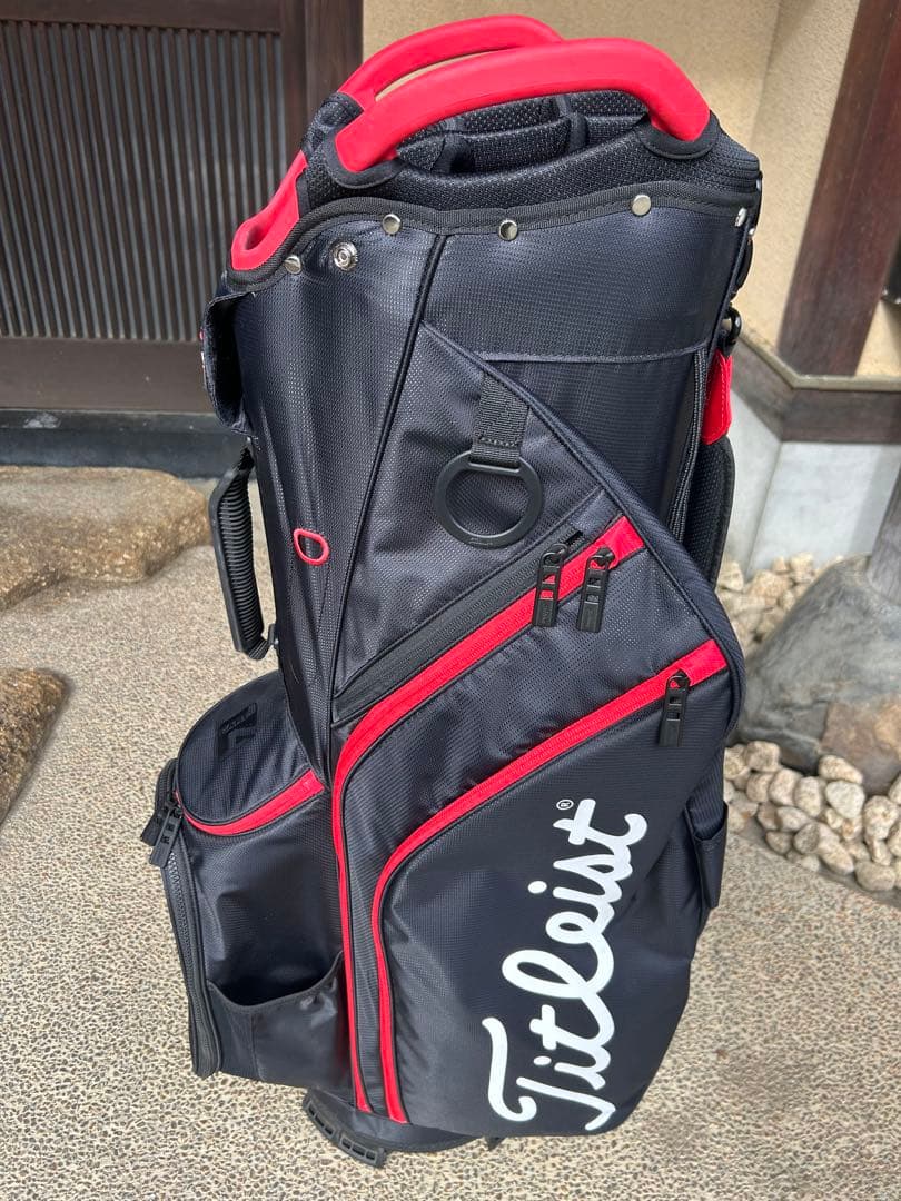 Titleist ゴルフバッグ ブラック/レッド　14分割