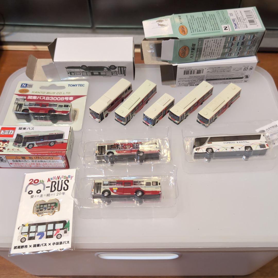 関東バスバスコレクションとトミカ関東バス計10台、新品5、開封済み5