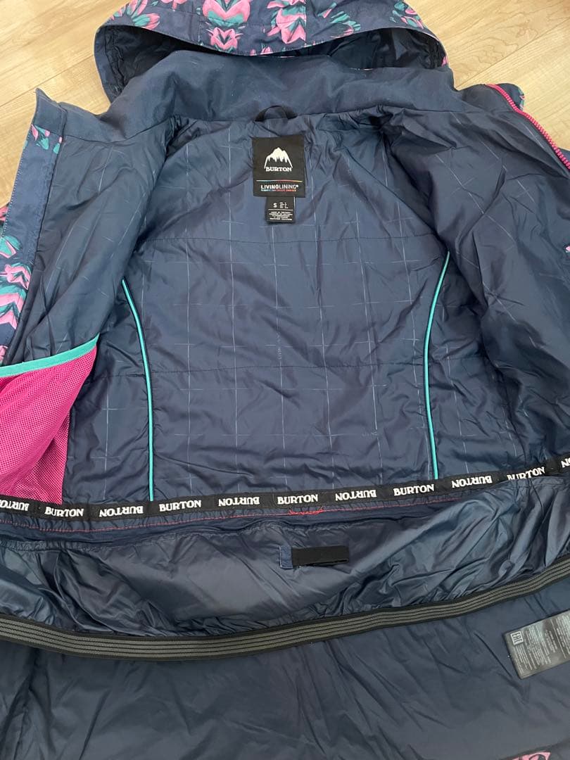 Burton スノーボード用 ネイビー花柄ジャケット