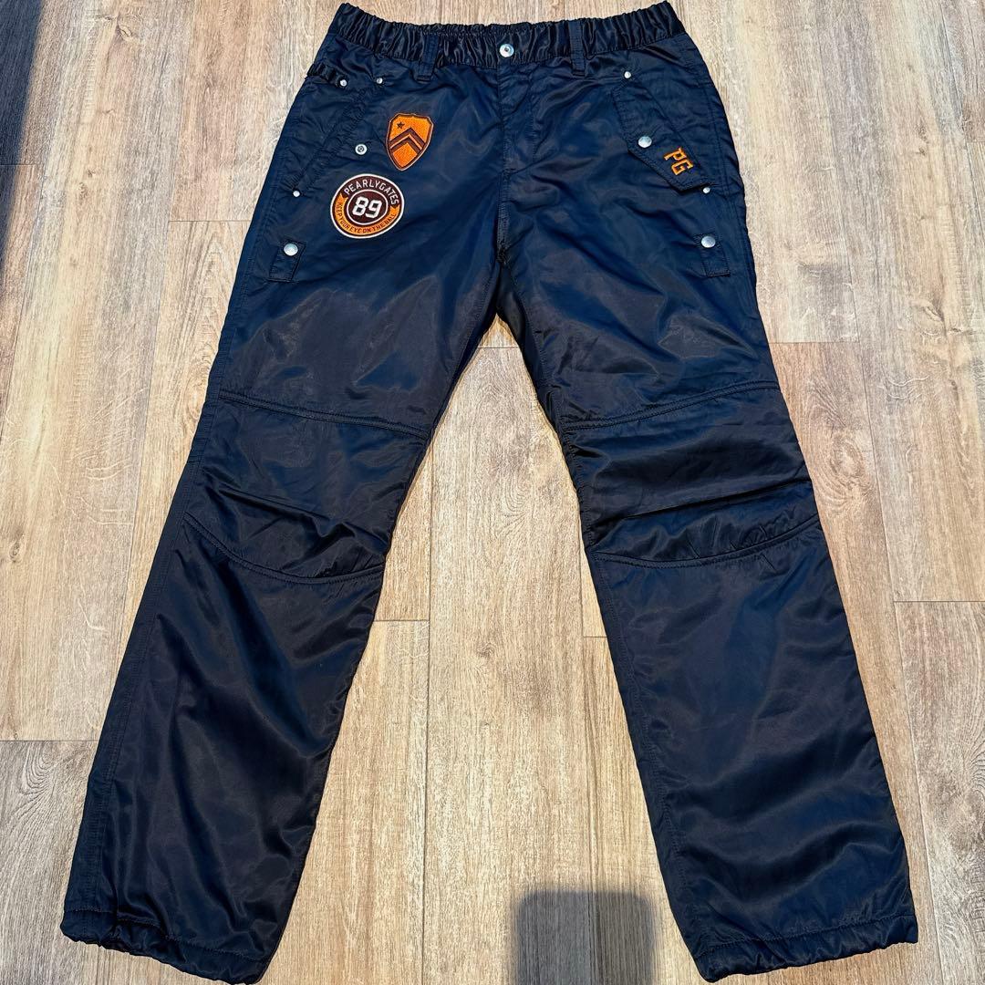 【中古美品】パーリーゲイツ　暖パンツ　中綿入り　ブラック　メンズパンツ　サイズ6