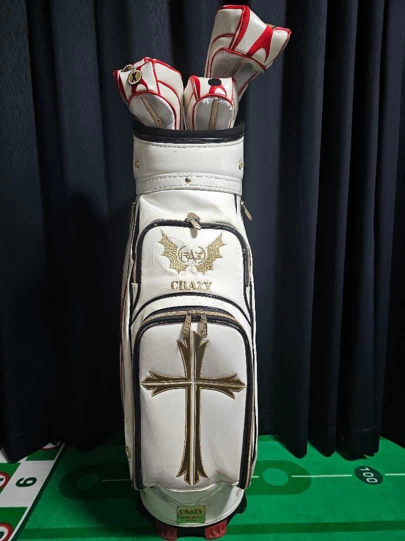 CRAZYキャディーバック ヘッドカバー付き