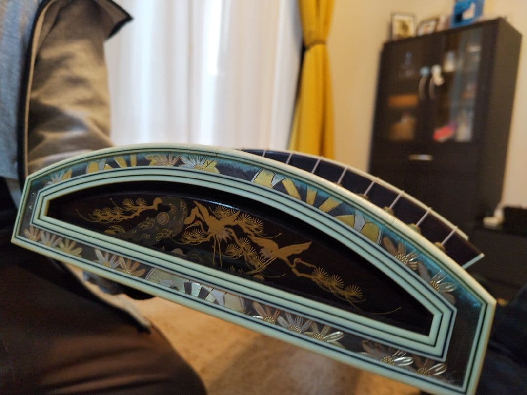 琴　上角巻のすだれ彫